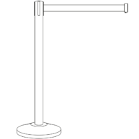 Chrome Retractable Belt Barrier CRBB Techsheet