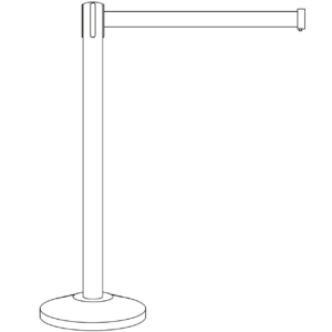 Chrome Retractable Belt Barrier CRBB Techsheet