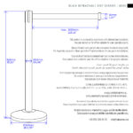 Black Retractable Belt Barrier BRBB Techsheet