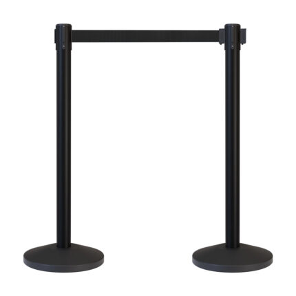 Black Retractable Belt Barrier BRBB-BB02