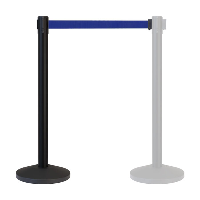 Black Retractable Belt Barrier BRBB-NB01