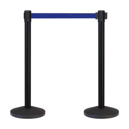 Black Retractable Belt Barrier BRBB-NB02