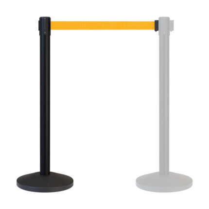 Black Retractable Belt Barrier BRBB-OB01