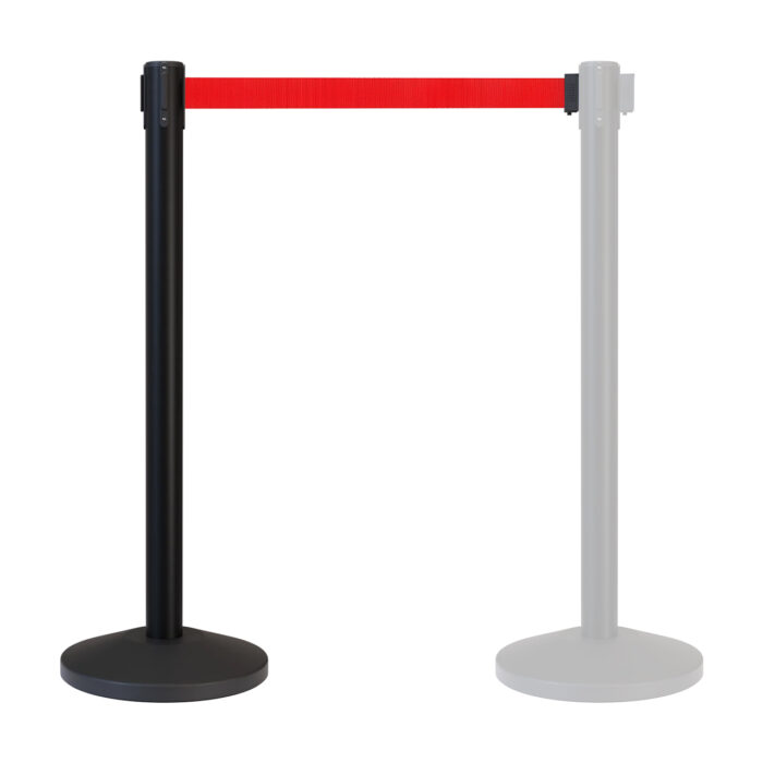 Black Retractable Belt Barrier BRBB-RB01