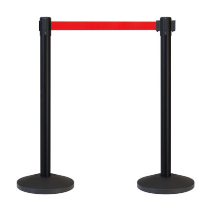 Black Retractable Belt Barrier BRBB-RB02