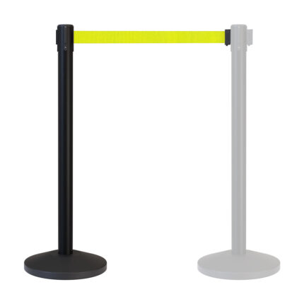 Black Retractable Belt Barrier BRBB-YB01