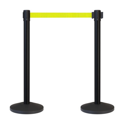 Black Retractable Belt Barrier BRBB-YB02