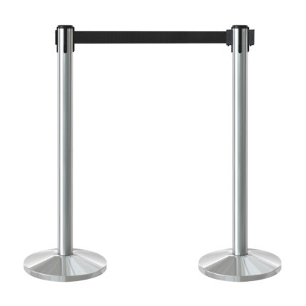 Chrome Retractable Belt Barrier CRBB-BB02