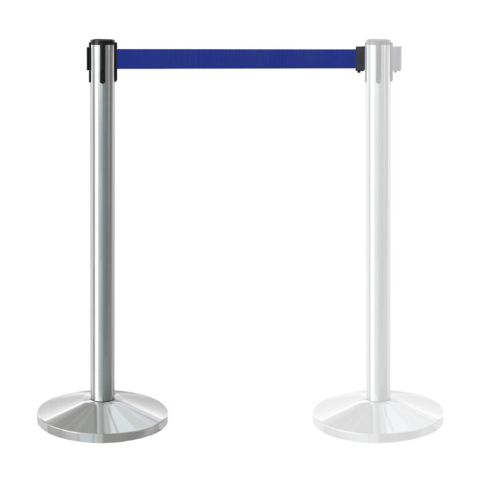 Chrome Retractable Belt Barrier CRBB-NB01