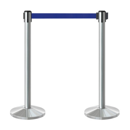 Chrome Retractable Belt Barrier CRBB-NB02