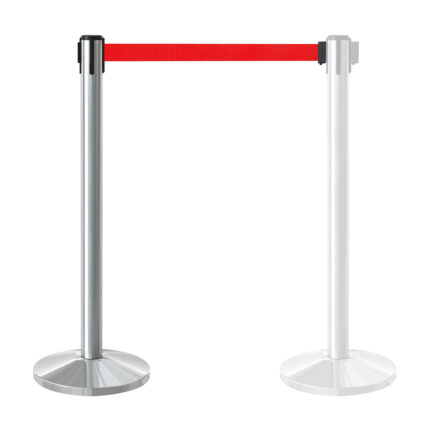 Chrome Retractable Belt Barrier CRBB-RB01