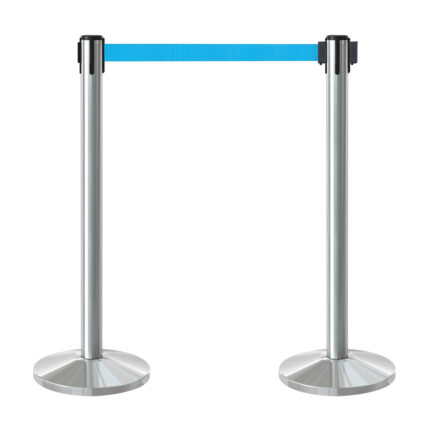 Chrome Retractable Belt Barrier CRBB-TB02